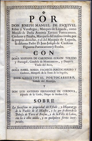 Por Don Joseph de Manuel de Esquivel Rivas y Verastegui, …