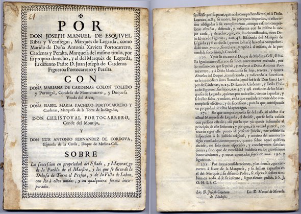 Por Don Joseph Manuel de Esquivel Ribas y Verastegui, Marqués … | Immagine principale