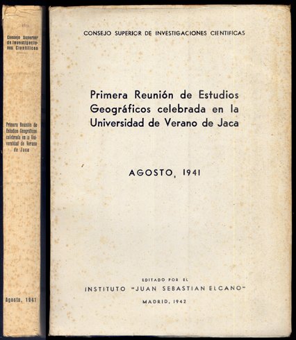 Primera Reunión de Estudios Geográficos, celebrada en la Universidad de …