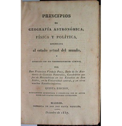 Principios de Geografía Astronómica, Física y Política, arreglada al estado … | Immagine principale