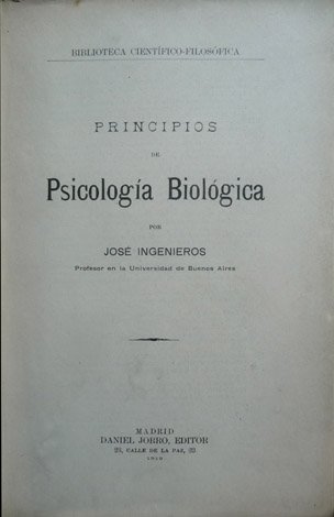 Principios de Psicología Biológica.