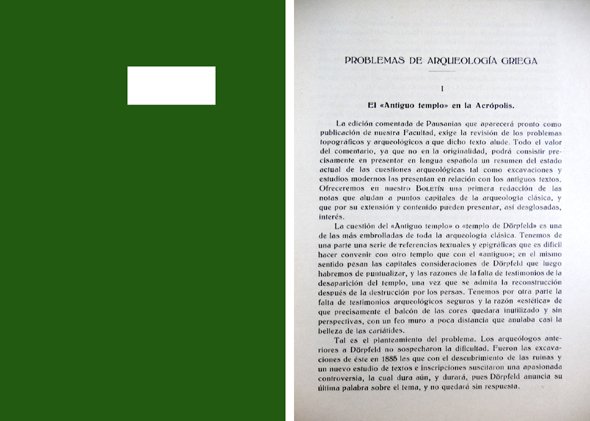 Problemas de arqueología griega: el "Antiguo Templo" en la Acrópolis. …