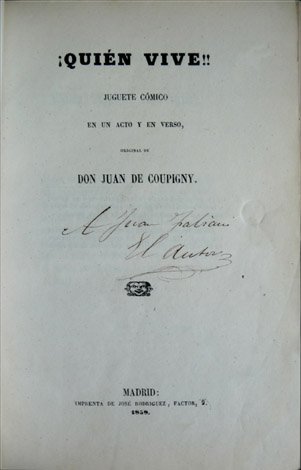 ¡Quien vive!. Juguete cómico en un acto y en verso.
