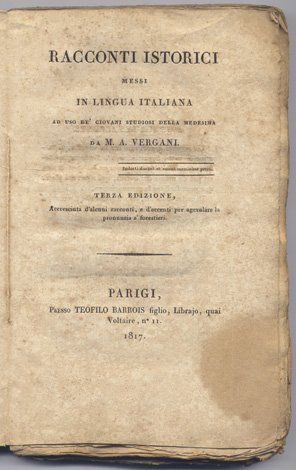 Racconti Istorici messi in lingua italiana ad uso de' giovani …