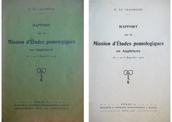 Rapport sur la Mission d'Études Pomologiques en Angleterre.