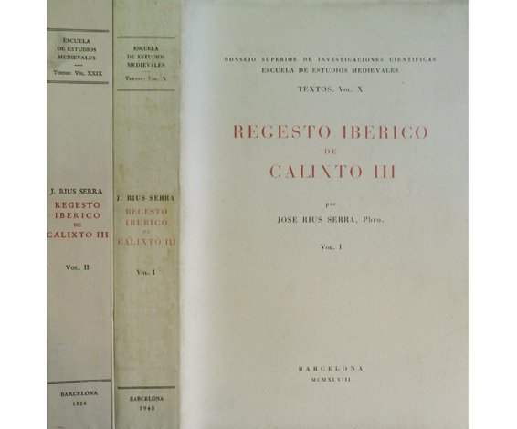 Regesto Ibérico de Calixto III. [I: 4 abril 1455-19 de …