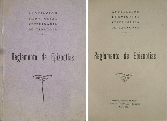 Reglamento de Epizootias. Asociación Provincial Veterinaría.