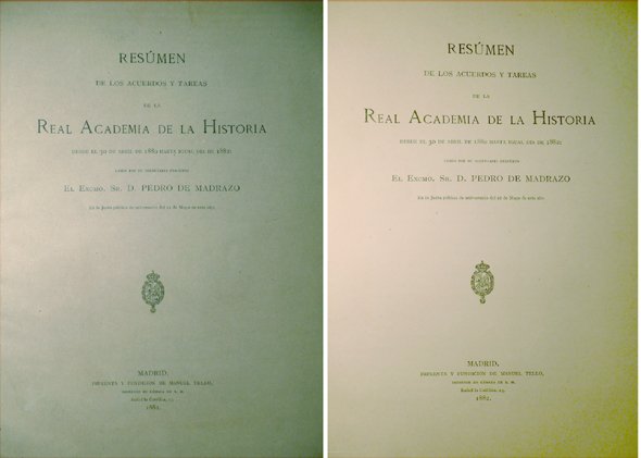 Resúmen de los acuerdos y tareas de la Real Academia …