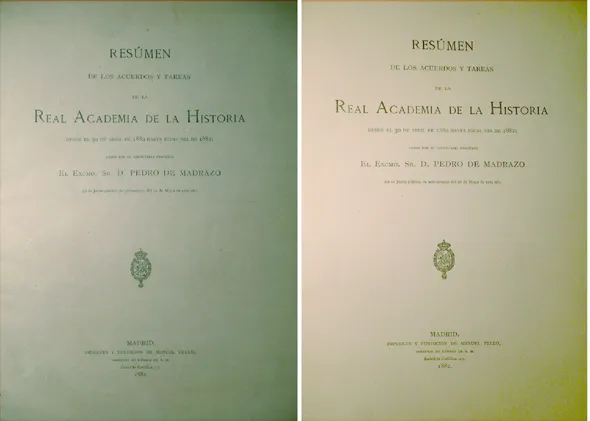 Resúmen de los acuerdos y tareas de la Real Academia …