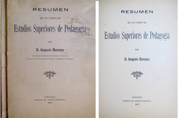 Resumen de un Curso de Estudios Superiores de Pedagogía.