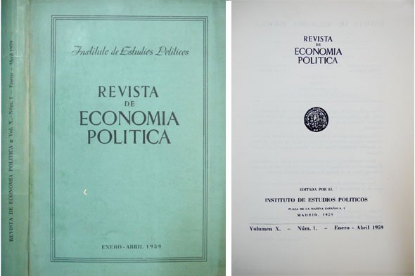 Revista de Economía Política. Volúmen X, 1: Enero-Abril 1959. ( …
