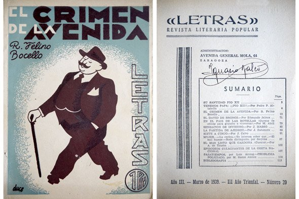 Revista literaria "Letras", Número 20. R. Felino Bocello [seudónimo de …