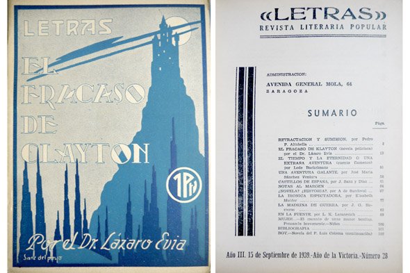 Revista literaria "Letras", Número 28. [Lázaro Evia [seudónimo de Darío …