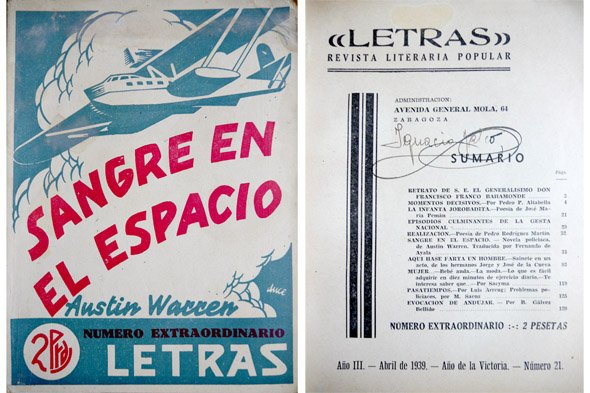 Sangre en el espacio. Novela policiaca. Traducción de Fernando de …