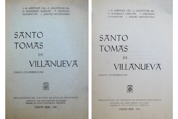 Santo Tomás de Villanueva. Cinco Conferencias.
