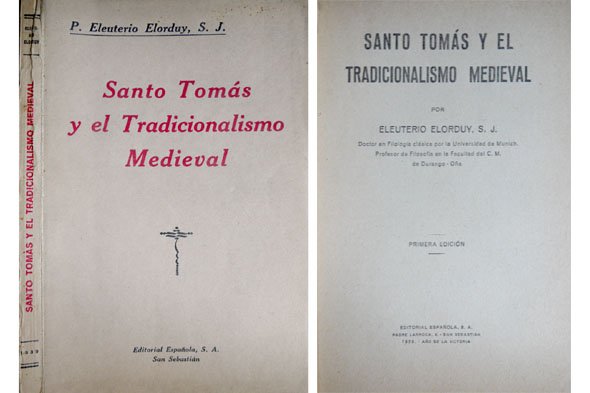 Santo Tomás y el Tradicionalismo Medieval.