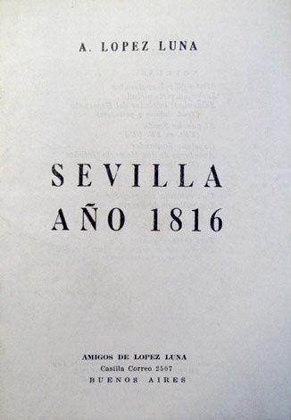 Sevilla Año 1816.