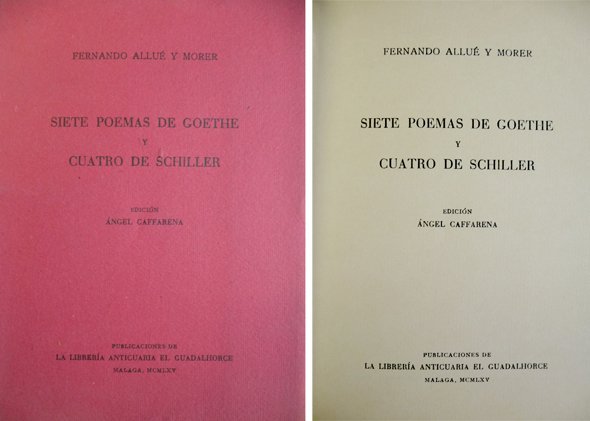 Siete poemas de Goethe y cuatro de Schiller.