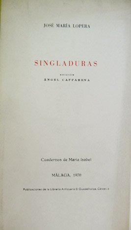 Singladuras. Poemas.