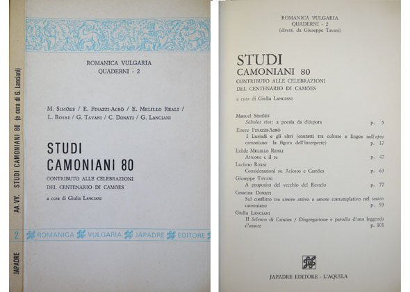 Studi Camoniani 80. Contributo alla celebrazione del Centenario de Camões. | Immagine principale
