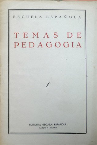 Temas de Pedagogía.