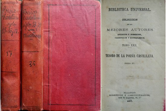 Tesoro de la Poesía Castellana. Siglo XV. Siglo XVI. Siglo …