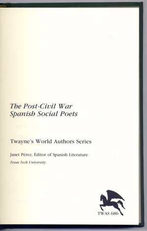 The Post Civil War Spanish Social Poets. | Immagine principale