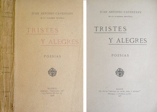 Tristes y Alegres. Poesías.