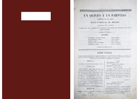 Un quinto y un párvulo. Comedia en un acto. Traducción …