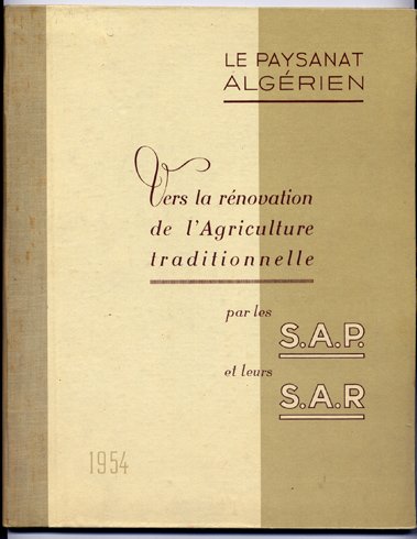 Vers la rénovation de l'Agriculture traditionelle par les Sociétés Agricoles …