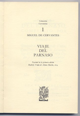 Viage del Parnaso. Edición facsímil de la de Madrid, Viuda …