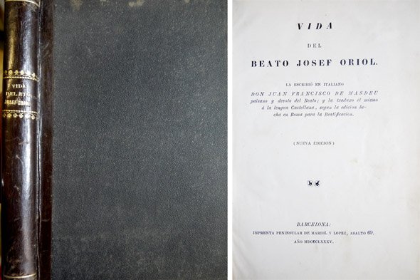 Vida del Beato Josef Oriol. Nueva Edición.