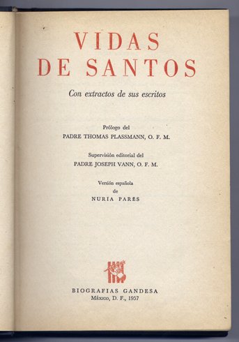 Vidas de Santos, con extractos de sus escritos. Prólogo del …