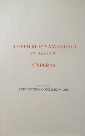 Vísperas. Estudio y edición de Luis Antonio González Marín. | Immagine principale
