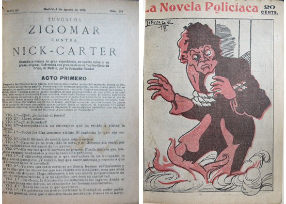 Zigomar contra Nick-Carter. Comedia policiaca en cuatro actos.[Adaptación por "Tungaloa", …