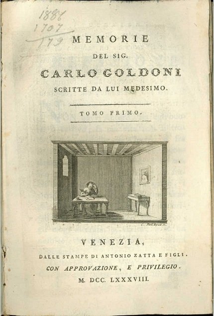 Memorie del sig. Carlo Goldoni scritte da lui medesimo | Immagine principale