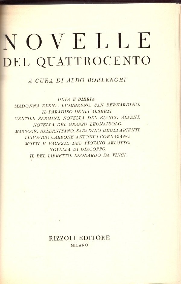 Novelle del Quattrocento | Immagine principale