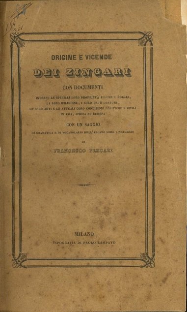 Origine e vicende dei zingari | Immagine principale
