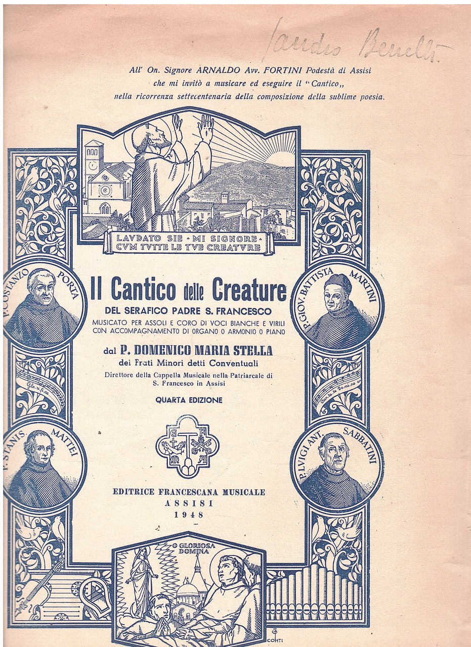 IL CANTICO DELLE CRATURE DEL SERAFICO PADRE S. FRANCESCO MUSICATO …