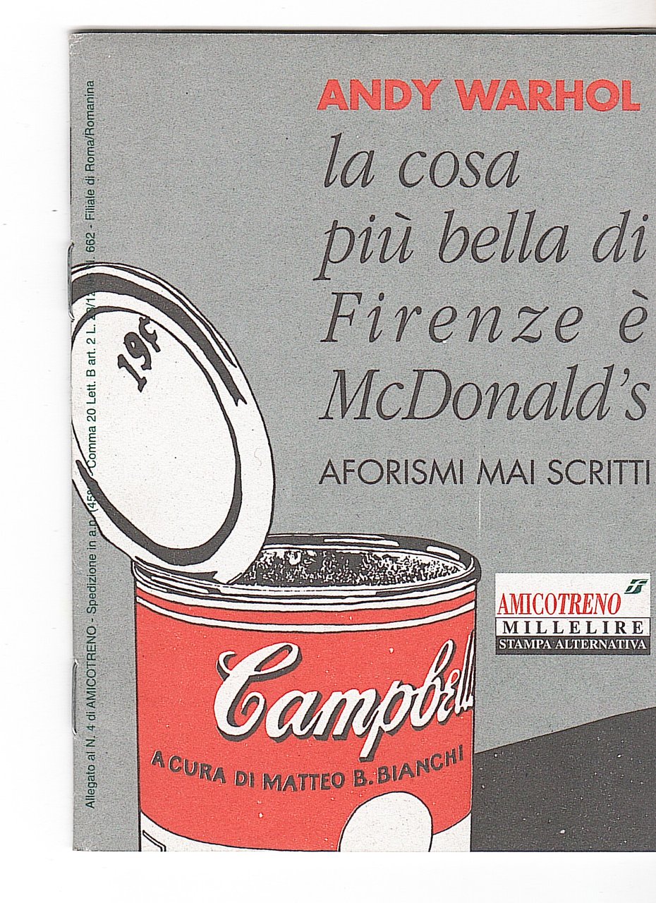 LA COSA PIU' BELLA DI FIRENZE E' MCDONALD'S, AFORISMI MAI …