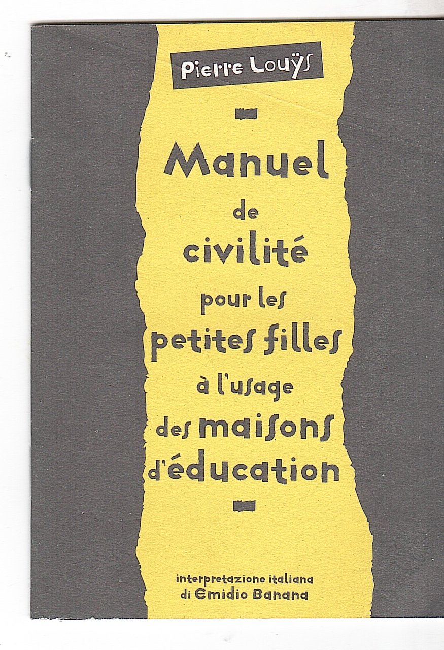 MANUEL DE CIVILTE' POUR LES PETITES FILLES A' L'USAGE DES …