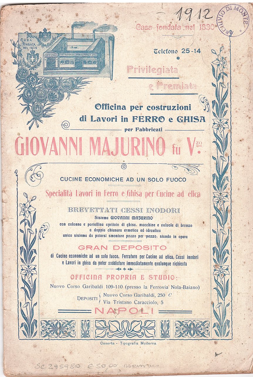 OFFICINA PER COSTRUZIONI DI LAVORI IN FERRO E GHISA PER …