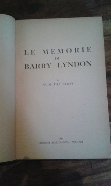 Le memorie di Barry Lyndon