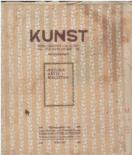 Kunst: Monatsschrift fur kunst und alles andere