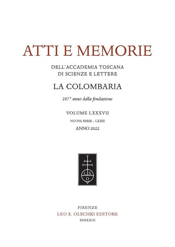 Atti e memorie dell'Accademia toscana di scienze e lettere «La …