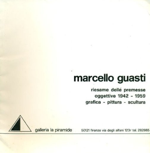 Marcello Guasti Riesame Delle Premesse Oggettive 1942 - 1959 grafica …