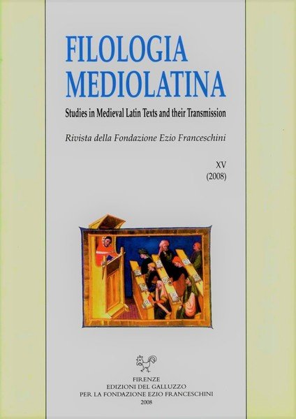 Filologia Mediolatina XV - 2008 Studies in medieval latin texts …