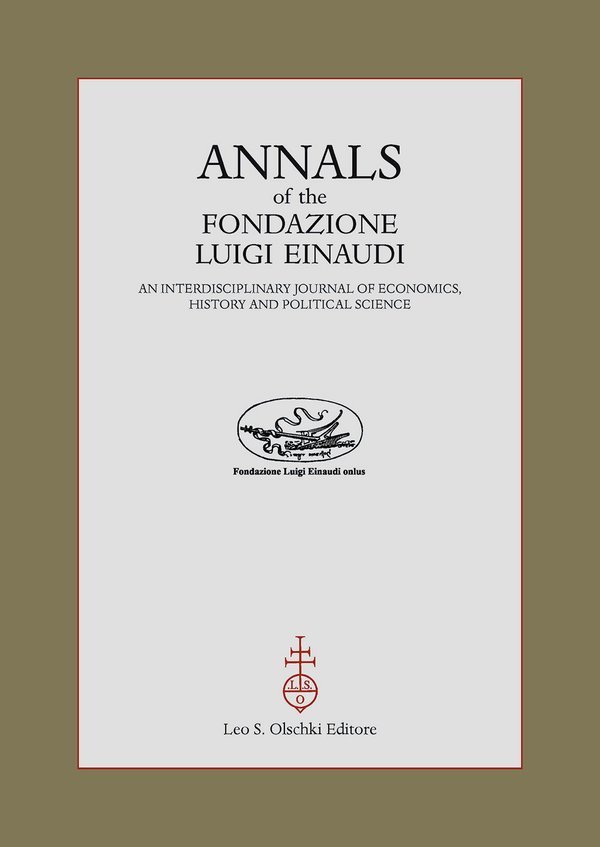 Annals of the Fondazione Luigi Einaudi An Interdisciplinary Journal of …