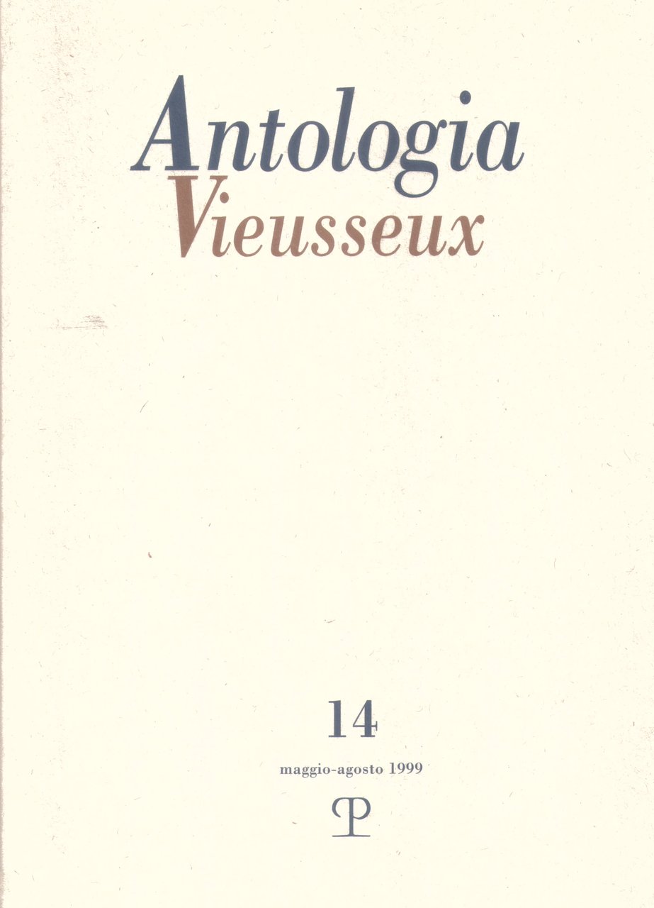 Antologia Vieusseux n. 14, maggio-agosto 1999