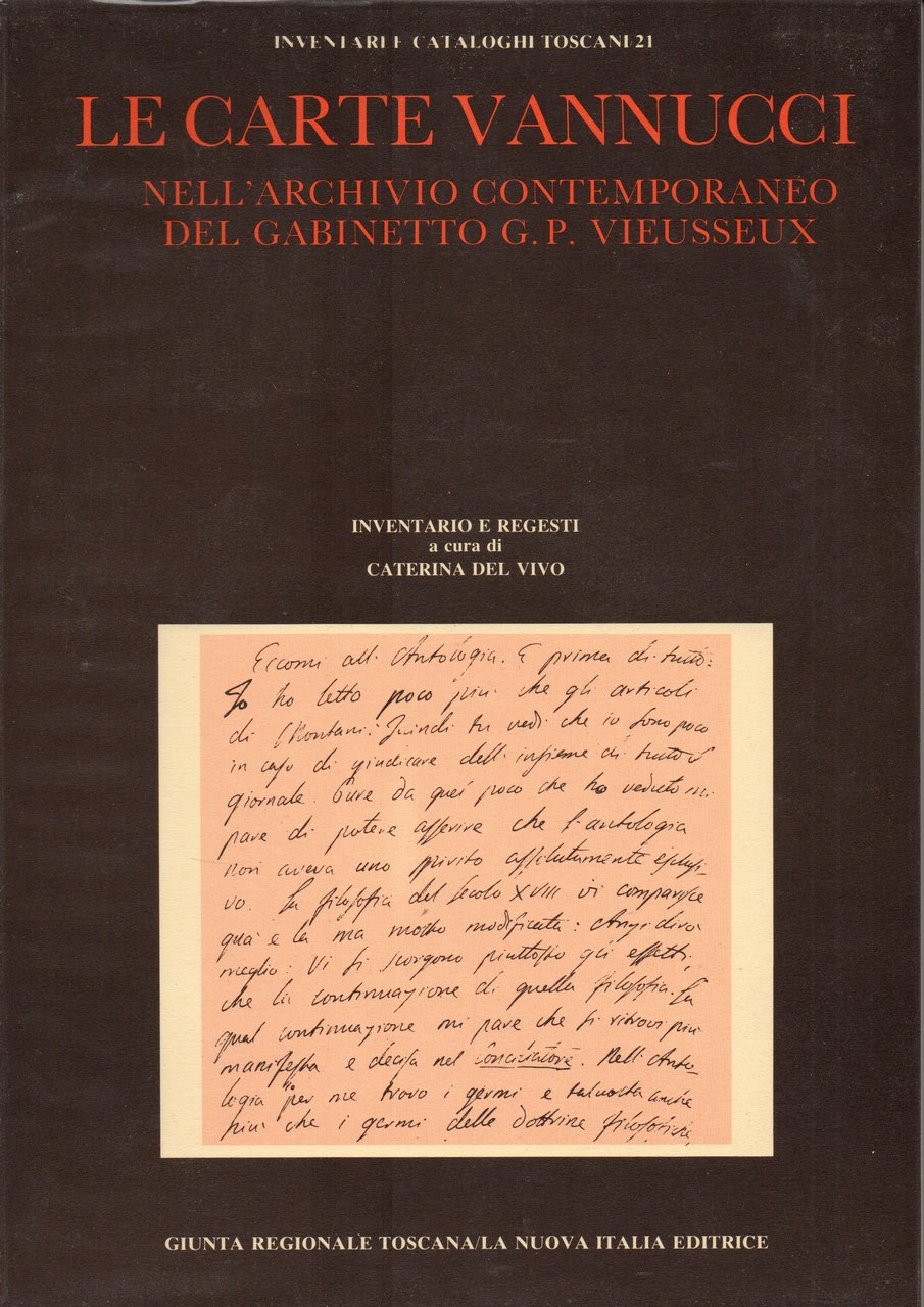 Le carte Vannucci nell'archivio contemporaneo del Gabinetto G.P. Vieusseux | Immagine principale